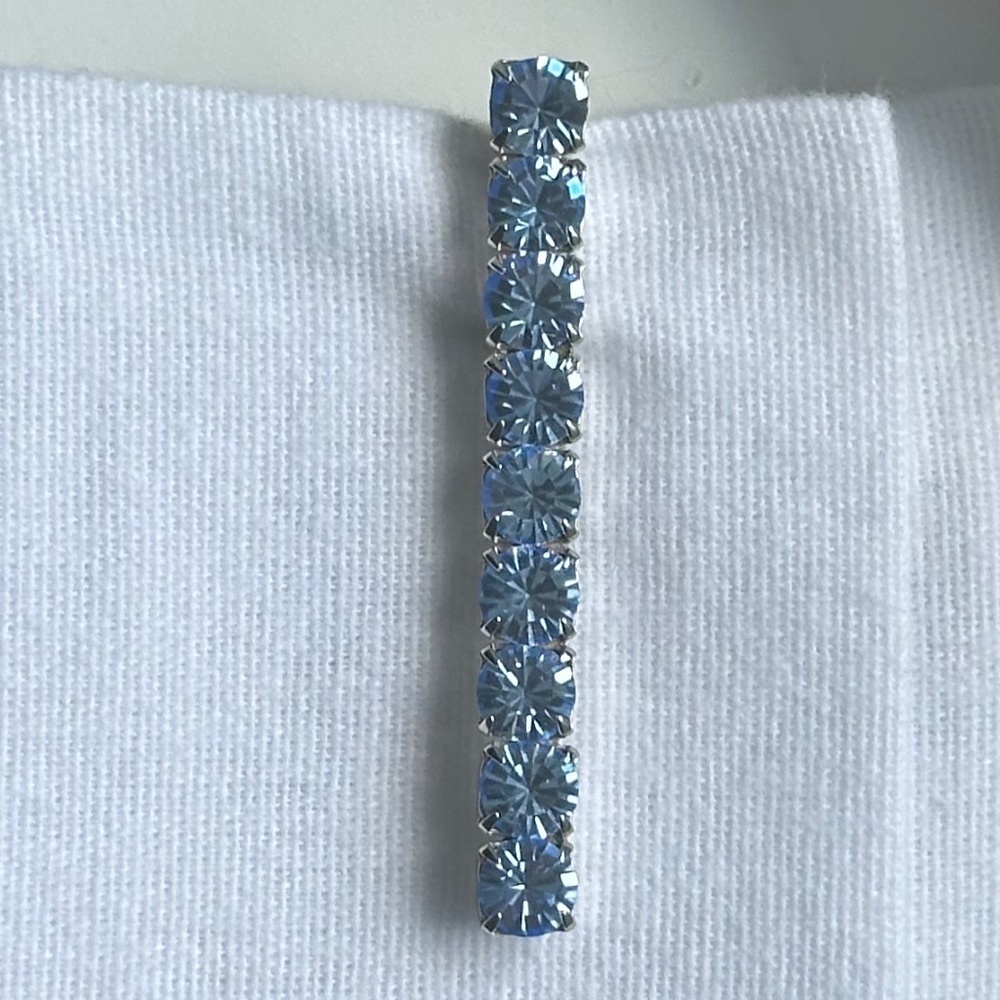 Danny Pollak Light Sapphire Swarovski Crystal Bobby Pin (#3) - 2.5 in. - Picture 8 of 10